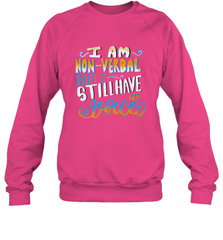 Special Needs NonVerbal Autism Awesome Crewneck Sweatshirt Crewneck Sweatshirt - HHHstores