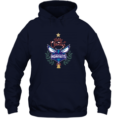 NBA Charlotte Hornets Logo merry Christmas gilf Hooded Sweatshirt