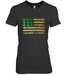 American Flag Green Shamrock Shirt St Patricks Day Women's Premium T-Shirt