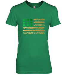 American Flag Green Shamrock Shirt St Patricks Day Women's Premium T-Shirt