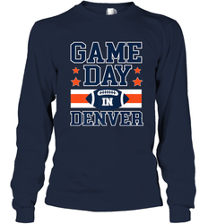 NFL Denver Co Game Day Football Home Team Colors Long Sleeve T-Shirt