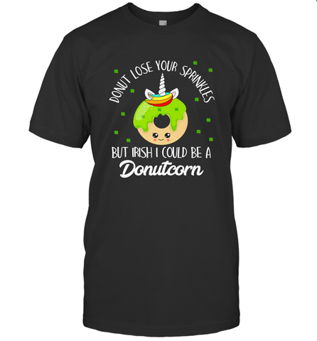 Donutcorn Funny Cute Donut Unicorn Irish St Patrick's Day Men's T-Shirt Men's T-Shirt / Black / S Men's T-Shirt - HHHstores