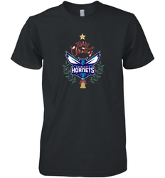 NBA Charlotte Hornets Logo merry Christmas gilf Men's Premium T-Shirt