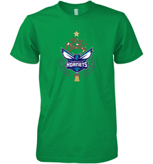 NBA Charlotte Hornets Logo merry Christmas gilf Men's Premium T-Shirt Men's Premium T-Shirt - HHHstores