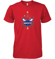 NBA Charlotte Hornets Logo merry Christmas gilf Men's Premium T-Shirt Men's Premium T-Shirt - HHHstores