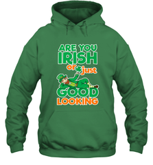 Are You Irish Or Just Good Looking Funny St Patricks Day Hooded Sweatshirt Hooded Sweatshirt - HHHstores