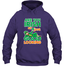 Are You Irish Or Just Good Looking Funny St Patricks Day Hooded Sweatshirt Hooded Sweatshirt - HHHstores