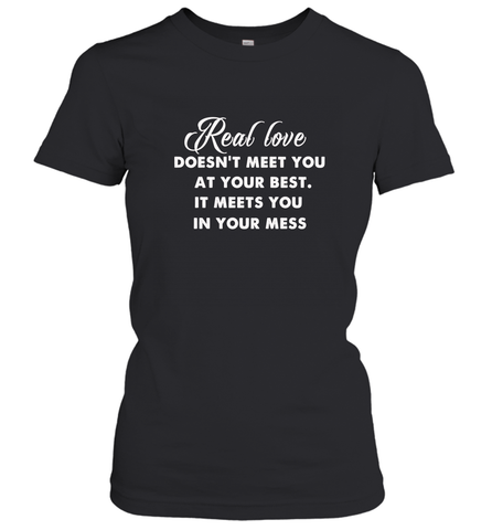 Real love funny quotes for valentine Women's T-Shirt Women's T-Shirt / Black / S Women's T-Shirt - HHHstores