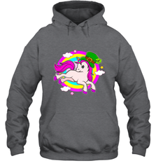 Irish Leprechaun Unicorn Cute St Patricks Day Ireland Hooded Sweatshirt Hooded Sweatshirt - HHHstores