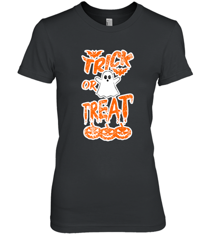 Trick Or Treat Halloween Women's Premium T-Shirt Women's Premium T-Shirt / Black / XS Women's Premium T-Shirt - HHHstores