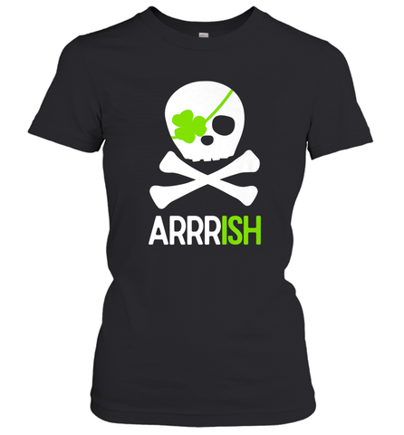 St. Patricks Day Irish Pirate Skull and Cross bones Women's T-Shirt Women's T-Shirt / Black / S Women's T-Shirt - HHHstores