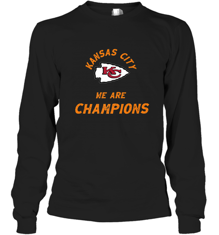 KC Kansas City Tribal Arrowhead we are Champions Long Sleeve T-Shirt Long Sleeve T-Shirt / Black / S Long Sleeve T-Shirt - HHHstores
