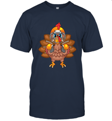 Cool Turkey Football Feathers Funny Thanksgiving Sports Gift Men's T-Shirt Men's T-Shirt - HHHstores