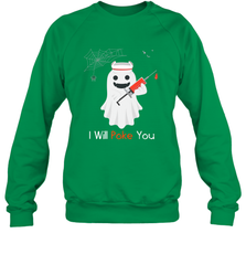 I will Poke You Halloween Funny Nurse Smiling Ghost Gift Crewneck Sweatshirt Crewneck Sweatshirt - HHHstores