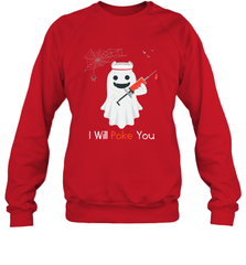 I will Poke You Halloween Funny Nurse Smiling Ghost Gift Crewneck Sweatshirt Crewneck Sweatshirt - HHHstores