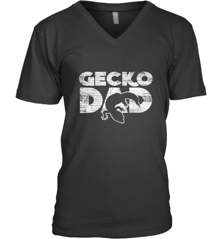 Vintage Gecko Dad  Animal Daddy Fathers Day Gecko Men's V-Neck Men's V-Neck / Black / S Men's V-Neck - HHHstores