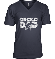 Vintage Gecko Dad  Animal Daddy Fathers Day Gecko Men's V-Neck