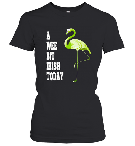 A Wee Bit Irish Today Flamingo St. Patrick's Day Women's T-Shirt Women's T-Shirt / Black / S Women's T-Shirt - HHHstores