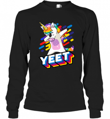 Colorful Dabbing Dancing Unicorn Celebration Yeet Long Sleeve T-Shirt Long Sleeve T-Shirt - HHHstores