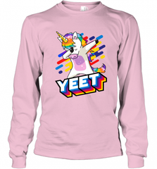 Colorful Dabbing Dancing Unicorn Celebration Yeet Long Sleeve T-Shirt Long Sleeve T-Shirt - HHHstores