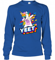 Colorful Dabbing Dancing Unicorn Celebration Yeet Long Sleeve T-Shirt Long Sleeve T-Shirt - HHHstores