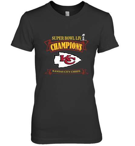 NFL Kansas City Chiefs Pro Line by Fanatics Super Bowl LIV Champions Women's Premium T-Shirt Women's Premium T-Shirt / Black / XS Women's Premium T-Shirt - HHHstores