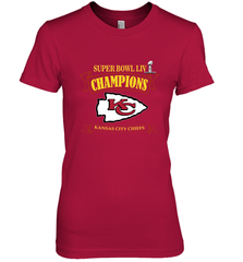 NFL Kansas City Chiefs Pro Line by Fanatics Super Bowl LIV Champions Women's Premium T-Shirt Women's Premium T-Shirt - HHHstores