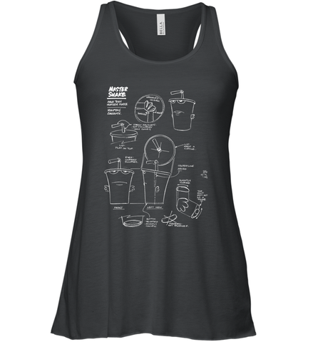 Aqua Teen Hunger Force Master Shake Sculptin Diagram Women's Racerback Tank Women's Racerback Tank / Black / XS Women's Racerback Tank - HHHstores