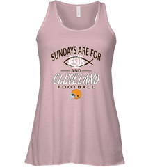Sundays Are For Jesus and Cleveland Funny Christian Football Women's Racerback Tank Women's Racerback Tank - HHHstores