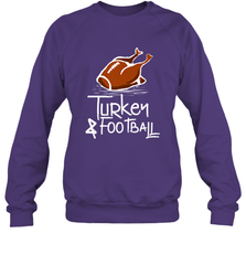 Turkey And Football Thanksgiving Day Football Fan Holiday Gift Crewneck Sweatshirt Crewneck Sweatshirt - HHHstores