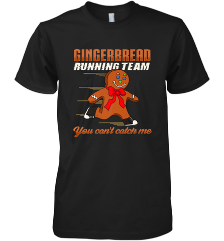 Christmas Gingerbread Man Cookie Gingerbread Running Team Men's Premium T-Shirt Men's Premium T-Shirt / Black / XS Men's Premium T-Shirt - HHHstores