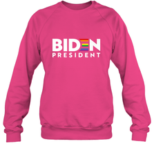 Joseph Biden For President T Shirt_ LGBT Gay Pride Rainbow Crewneck Sweatshirt Crewneck Sweatshirt - HHHstores