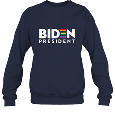 Joseph Biden For President T Shirt_ LGBT Gay Pride Rainbow Crewneck Sweatshirt
