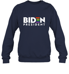Joseph Biden For President T Shirt_ LGBT Gay Pride Rainbow Crewneck Sweatshirt Crewneck Sweatshirt - HHHstores
