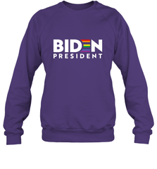 Joseph Biden For President T Shirt_ LGBT Gay Pride Rainbow Crewneck Sweatshirt Crewneck Sweatshirt - HHHstores