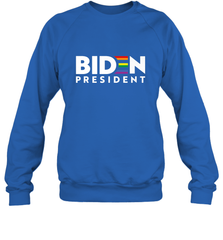 Joseph Biden For President T Shirt_ LGBT Gay Pride Rainbow Crewneck Sweatshirt Crewneck Sweatshirt - HHHstores