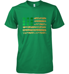 American Flag Green Shamrock Shirt St Patricks Day Men's Premium T-Shirt