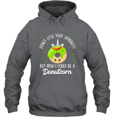 Donutcorn Funny Cute Donut Unicorn Irish St Patrick's Day Hooded Sweatshirt Hooded Sweatshirt - HHHstores