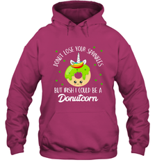 Donutcorn Funny Cute Donut Unicorn Irish St Patrick's Day Hooded Sweatshirt Hooded Sweatshirt - HHHstores