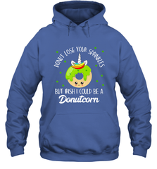 Donutcorn Funny Cute Donut Unicorn Irish St Patrick's Day Hooded Sweatshirt Hooded Sweatshirt - HHHstores