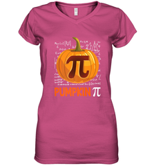 Pumpkin Pi Shirt Math Halloween Thanksgiving Costume Pie Day Women's V-Neck T-Shirt Women's V-Neck T-Shirt - HHHstores