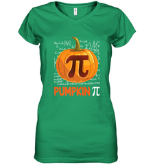 Pumpkin Pi Shirt Math Halloween Thanksgiving Costume Pie Day Women's V-Neck T-Shirt Women's V-Neck T-Shirt - HHHstores