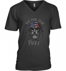 Old Man Club_ Established 1971 Men's V-Neck Men's V-Neck - HHHstores