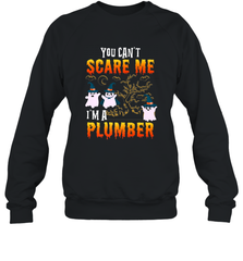 You Can't Scare Me I'm A Plumber T Shirt Plumber Halloween Crewneck Sweatshirt Crewneck Sweatshirt - HHHstores