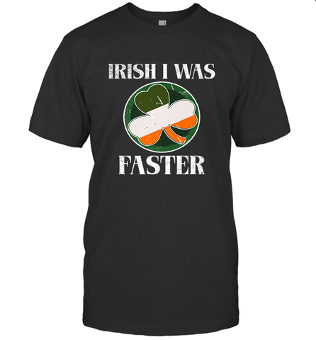 Irish I Was Faster Funny Running St Patricks Day Men's T-Shirt Men's T-Shirt / Black / S Men's T-Shirt - HHHstores