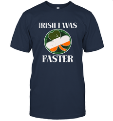Irish I Was Faster Funny Running St Patricks Day Men's T-Shirt