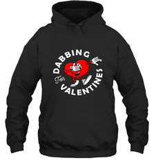 Dabbing Heart For Valentine's Day Art Graphics Heart Gift Hooded Sweatshirt Hooded Sweatshirt - HHHstores