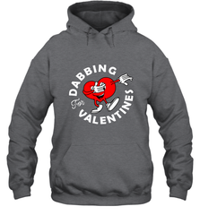 Dabbing Heart For Valentine's Day Art Graphics Heart Gift Hooded Sweatshirt Hooded Sweatshirt - HHHstores