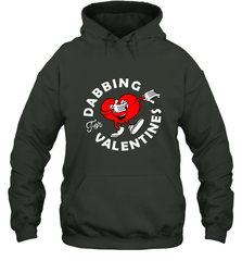 Dabbing Heart For Valentine's Day Art Graphics Heart Gift Hooded Sweatshirt Hooded Sweatshirt - HHHstores