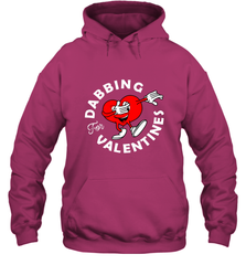 Dabbing Heart For Valentine's Day Art Graphics Heart Gift Hooded Sweatshirt Hooded Sweatshirt - HHHstores